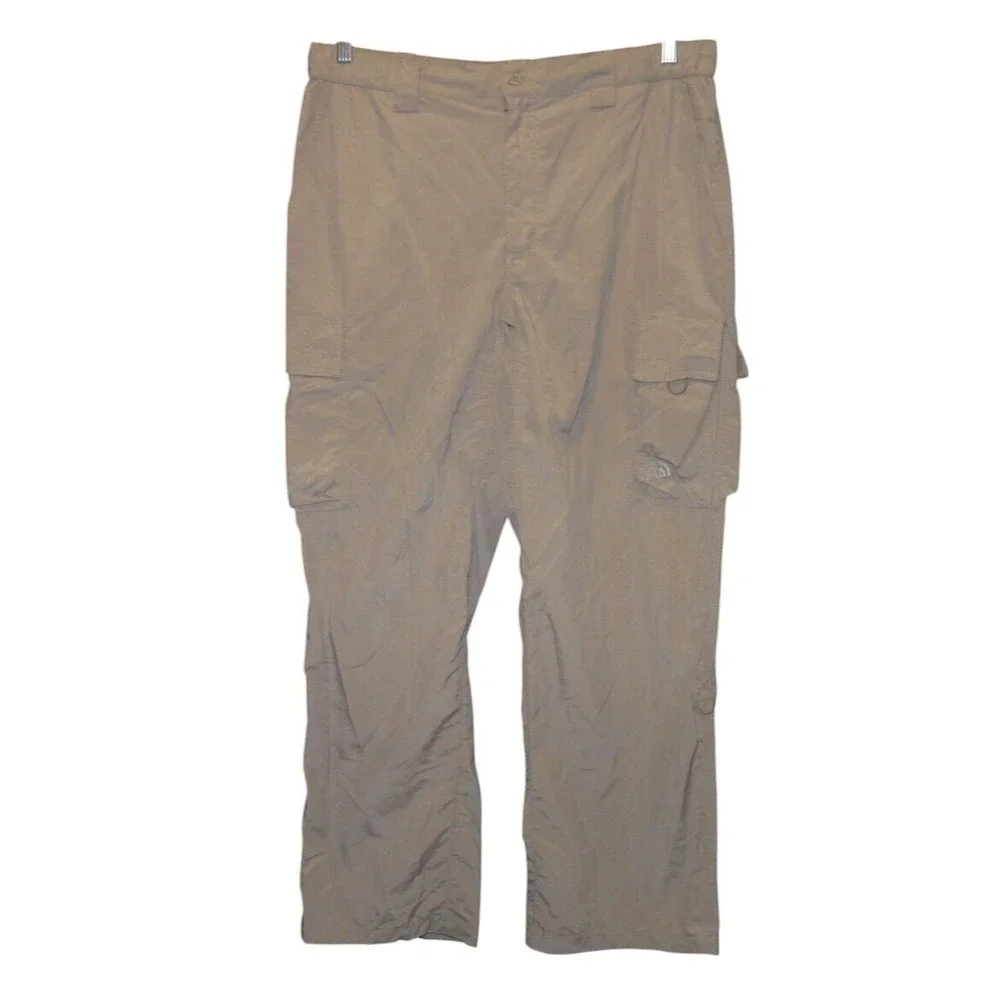 The North Face Cargo Pants Mens Large Short Tan Gorpcore Nylon Hiking Outdoor